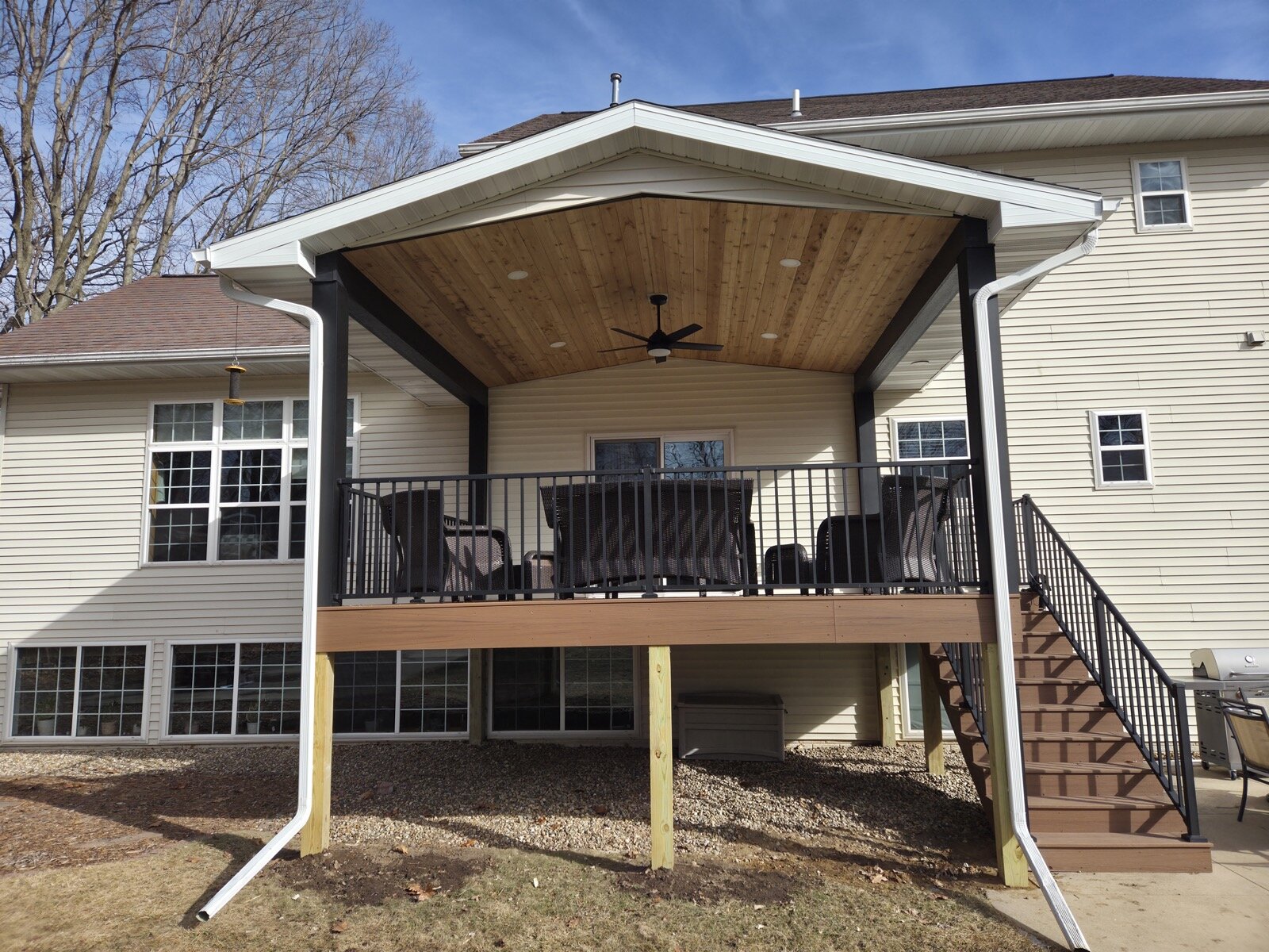 Covered Deck by T&T Home Improvement in Cedar Rapids