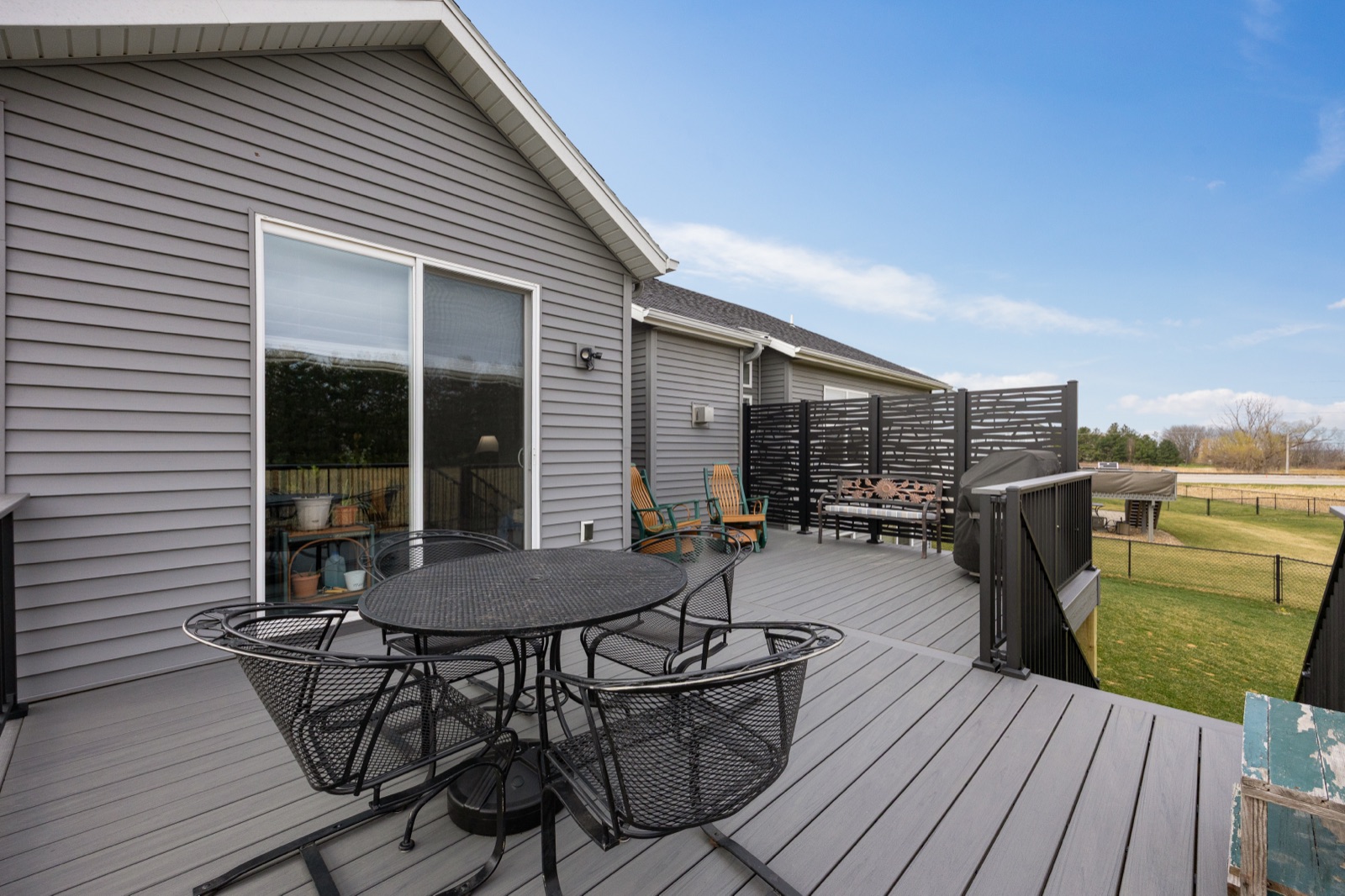 Aerial view of deck project