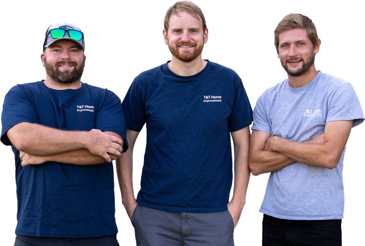 Tyler Heitz, Adam Fisher, and Tanner Heitz, owners of T&T Home Improvement