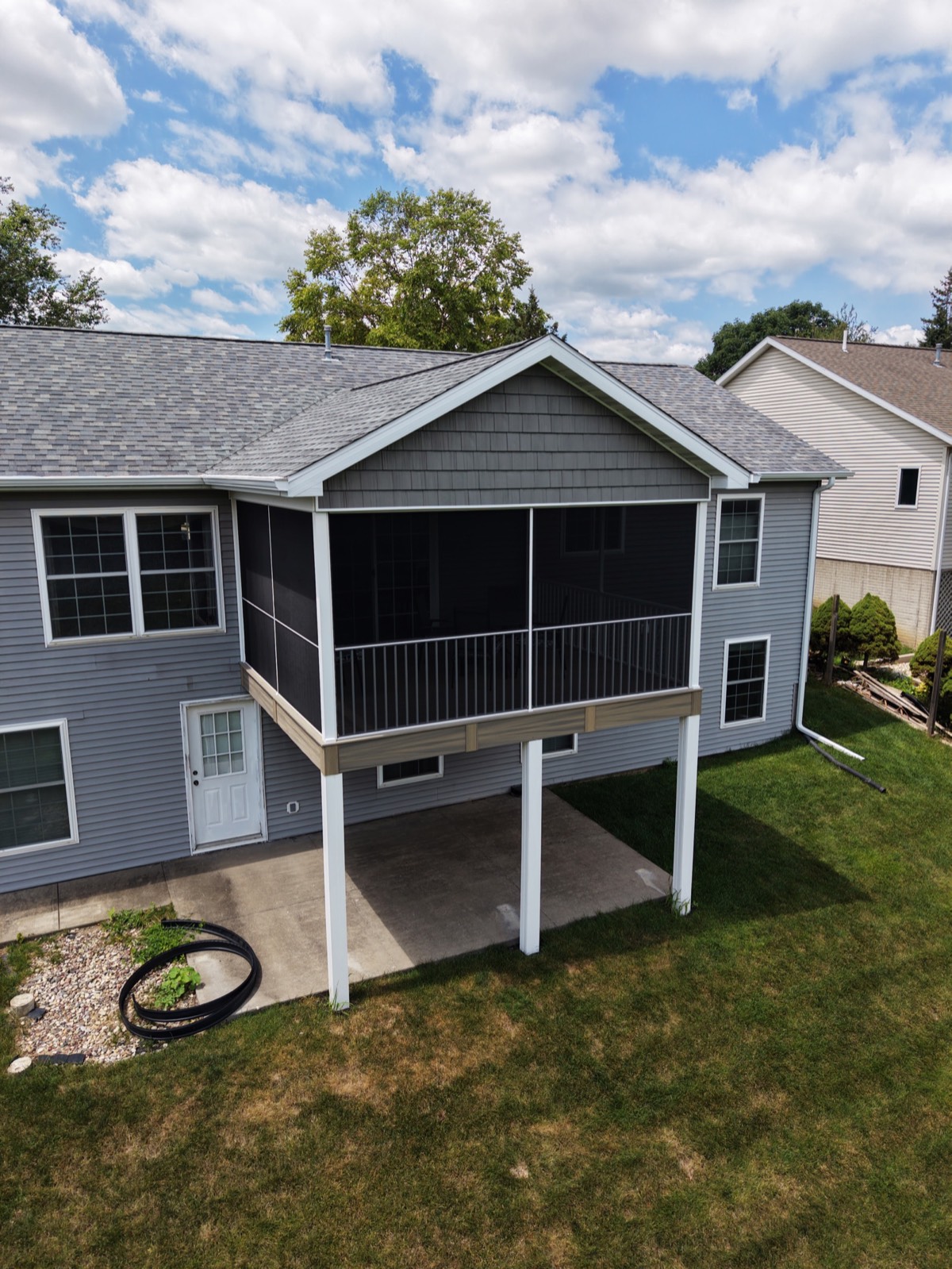 Drone view of screen room